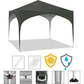 Woltu Faltpavillon 3 x 3 m Grau