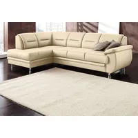 sit&more Ecksofa SIT & MORE "Mailand L-Form, B: 250 cm", beige (creme), B:250cm H:85cm T:164cm, Luxus-Kunstleder;Kunstleder Softlux;NaturLEDER (echtes Rindleder)/Korpus passendes Kunstleder Softlux;Luxus-Microfaser Altara Nubuck (100% Polyester), Sofas, Ecksofa,