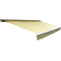 Mendler Elektrische Kassetten-Markise T124, Vollkassette Volant 5x3m ~ Polyester