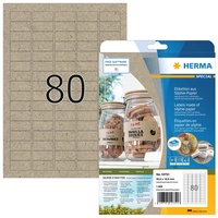 Herma Etiketten braun, matt, 20 Blatt (1600 Etiketten) (10751)