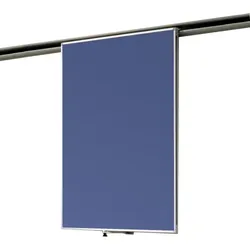 Tafel Stahlemaille blau 2-seitig für Media-Rail 1