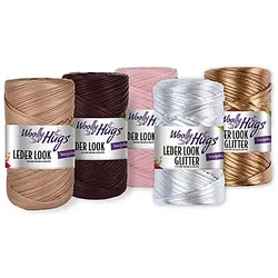 Woolly Hugs Wolle Leder Look & Leder Look Glitter