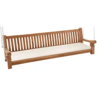 CLP Schaukelbank wetterfest Joyce mit Sitzkissen, robust massiv Teakholz,