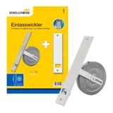 SCHELLENBERG 11500 Rolladen Gurtwickler Unterputz, 26 cm inkl. Abdeckung, Einlasswickler Maxi, verzinkt