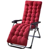 ZPYXBH Auflagen Für Gartenliegen, Liegenauflage Gartenliege Auflage 170x53x8cm, Deckchair Sitzkissen, Sitzpolster Auflage Liegenauflagen Für Liege Für Reisen, Urlaub, Innen, Außen,Rot