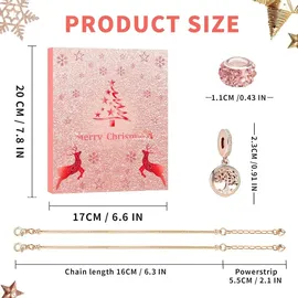 luxuskollektion Adventskalender Mädchen 2024 DIY Schmuck Bastelset 24 Tage Geschenk