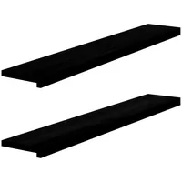 VidaXL Fensterbank, Fensterbänke 2 Stk. Dunkelbraun 120x20x2 cm Massivholz