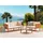 Beliani Gartensofa 3-Sitzer 200 x 80 x 75 cm Hellbraun