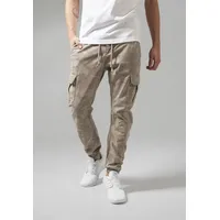 URBAN CLASSICS Camo Cargo Jogging Pants in Beige, Größe 28