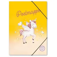 Itenga Postmappe Gummizugmappe mit 3 Einschlagklappen und Gummizug