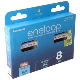 Panasonic eneloop (Gen 5) Micro AAA NiMH 800mAh, 8er-Pack (BK-4MCDE/8BE)