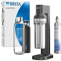 Brita Wassersprudler schwarz + Glaskaraffe + CO2-Zylinder