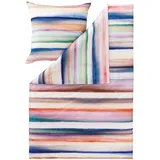 ESTELLA Mako-Satin Bettwäsche Waterstripe Multicolor 1 Bettbezug 135 x 200 cm + 1 Kissenbezug 80 x 80 cm