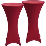 Beautissu Stehtischhusse Stretch Bordeaux Ø 70 cm