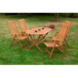 Garten-Essgruppe MERXX "Vitoria", beige (natur), Sitzmöbel-Sets