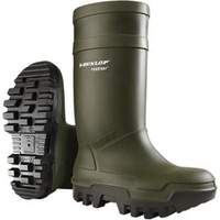 Dunlop Gummistiefel Purofort Thermo+ Full Safety, S5 CI CR SRC, Halbschaft, PU, olivgrün,Größe 44/45