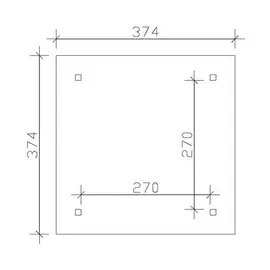 SKANHOLZ Cannes 1 3,74 x 3,74 m Schiefergrau