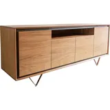 DeLife Sideboard Stonegrace 175 cm Akazie Natur 4 Türen 1 Fach Steinfurnier V-Fuß