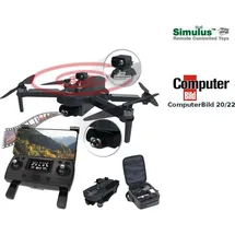 Simulus Faltbare GPS-Drohne, 4K-Cam, 360°-Abstandssensor, Brushless-Motor, App