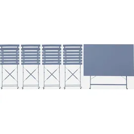 sweeek - Klappbarer Bistro-gartentisch aus Stahl mit 4 Stühlen