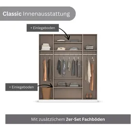Rauch Wäscheschrank GAMMA 181 x 248 x 54 cm Eiche artisan/Champagner