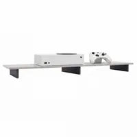 Vladon Game TV-Aufsatz 138,5 x 9,5 x 34,5 cm Schwarz matt/Sandgrau Hochglanz MDF/Spanplatte
