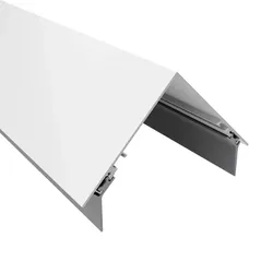 Firstprofil | Aluminium | Mit Dichtungen | Weiß | Länge 7100 mm