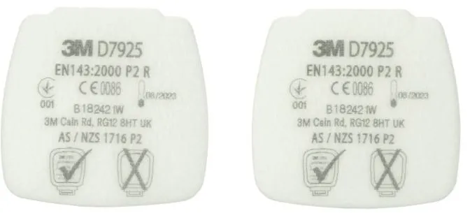 3M Secure Click Partikel-Einlegefilter D7925, P2 R Partikel-Einlegefilter gegen feste und flüssige Partikel