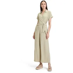 Overall CARTOON "Cartoon Jumpsuit mit Bindegürtel", Damen, Gr. 44, Normalgrößen, elm, Obermaterial: 100% Polyester., modisch, tailliert, U-Boot-Ausschnitt, Overalls, Design