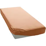 ELEGANTE Spannbettlaken Softes Mako-Jersey 90 x 200 - 100 x 220 cm pfirsich
