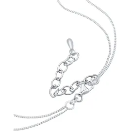 Elli Y-Kette Solitär mit Kristallen Weiß 925 Sterling Silber