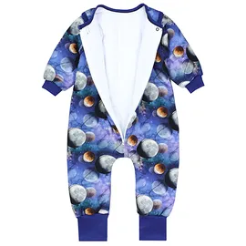 TupTam Schlafsack mit Beinen und Ärmeln 2.5 TOG, OEKO-TEX zertifiziert, Farbe: Kosmos mond), Größe: 92-98 - 92-98