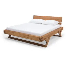 Dynamic24 Balkenbett 140 x 200cm Massivholz Bettgestell Doppelbett Ehebett Bettrahmen