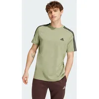 Adidas Essentials Single Jersey 3-Streifen T-Shirt Tent Green XS