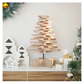 vidaXL Weihnachtsbaum Holz zum Schmücken beige 60 cm