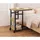 Woltu Beistelltisch, Eiche, Metall, 2 Fächer, Rechteckig, C-Form, 80x76x40 cm, Wohnzimmer, Wohnzimmertische, Beistelltische