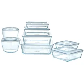 Pyrex Frischhaltedose transparent 1,1 l 8-teiliges Set