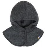 Joha Baby Kinder Unisex Schalmütze aufknöpfbar Balaclava Merino-Wolle, Größe:45, Farbe:koks Melange - 45