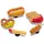 Crocs JibbitzTM YUM Dipped Junk Food Schuhanstecker 5 Stück Gelb/Mehrfarbig
