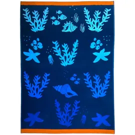 Le Comptoir de la Plage Bora Bora Strandtuch 140 x 180 cm blau