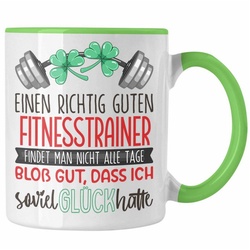 Trendation Tasse Fitnesstrainer Tasse Geschenk Dankeschön Bester Fitnesstrainer Der We grün