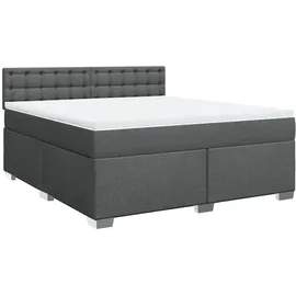 vidaXL Boxspringbett 180 x 200 cm Dunkelgrau