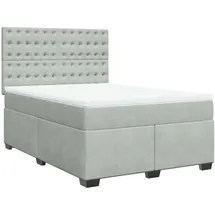 vidaXL Boxspringbett 140 x 200 cm Hellgrau