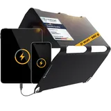 Sunnybag® SUNBOOSTER 21 Solarpanel [Faltbar & Effizient!] – Solarladegerät (Wasserfest & Robust) – Solar Panel mit 2X USB für Wandern, Camping & Outdoor – ideal für Handy & Powerbank (21W Leistung)