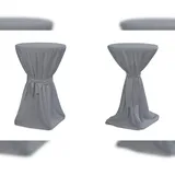 TexDeko Stehtischhusse Premium Grau Ø 80 cm