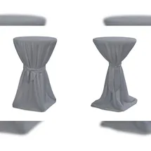 TexDeko Stehtischhusse Premium Grau Ø 80 cm