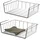 ELUNO Schrankkorb 2er Set inklusive Einlegeböden 40 x 30 x 20 cm grau