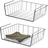 ELUNO Schrankkorb 2er Set inklusive Einlegeböden 40 x 30 x 20 cm grau