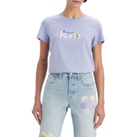 Levis Levi's Damen The Perfect Tee T-Shirt,Poster Logo Persian Violet,XS