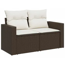 vidaXL Sofa Set 7-tlg. braun/creme weiß